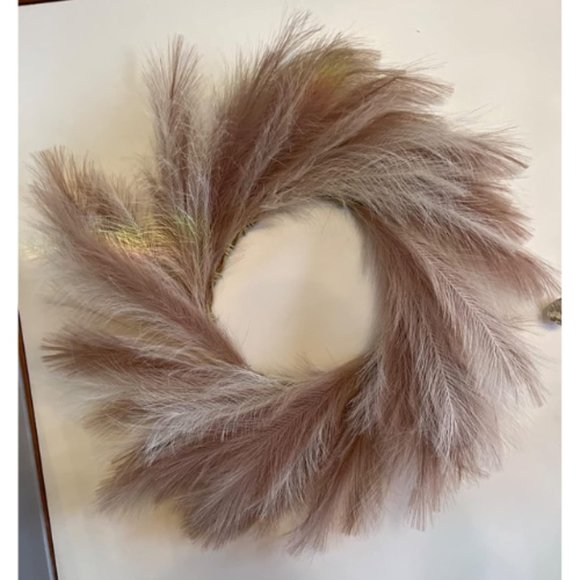 27'' Faux Artificial Pampas Wreath for Front Door Dacoration - Picture 3 of 5